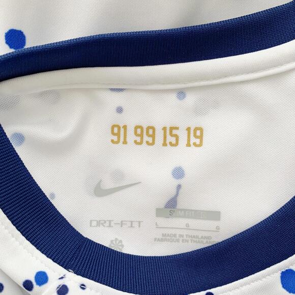 NWT Nike x USA Soccer Women's World Cup 2023 home Jersey blue splatter Slim L - Picture 6 of 9